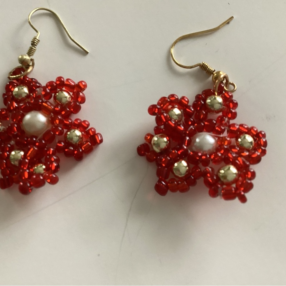 Red earrings